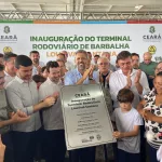 Elmano de Freitas (PT) inaugura terminal rodoviário em Barbalha