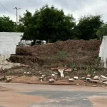 Parte do muro do Parque Padre Cícero desaba após chuva