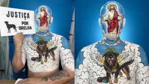 David Bertassi prestou uma homenagem ao Cão Orelha