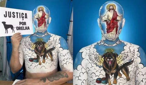 David Bertassi prestou uma homenagem ao Cão Orelha