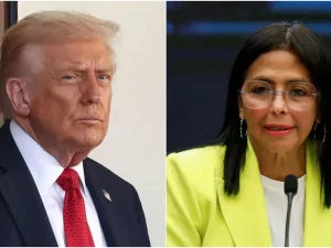 Donald Trump ameaça presidente interina da Venezuela.