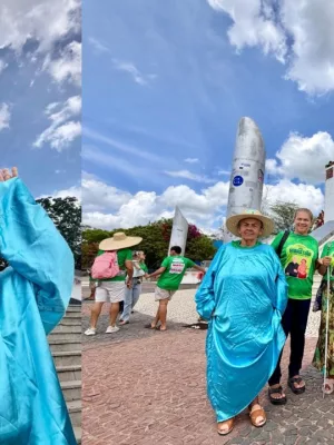 Eudora Soares, de 84 anos, realizou sonho de conhecer Juazeiro do Norte