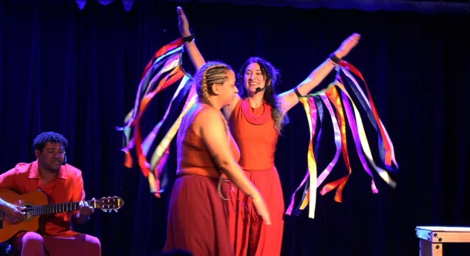 Artistas de apresentando na Mostra Sesc Cariri de Culturas.