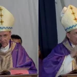 Dom Valdemir Ferreira, bispo da Diocese de Penedo, em missa em Alagoas.