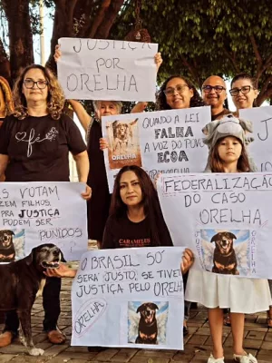 Manifestação Cão Orelha em Juazeiro do Norte