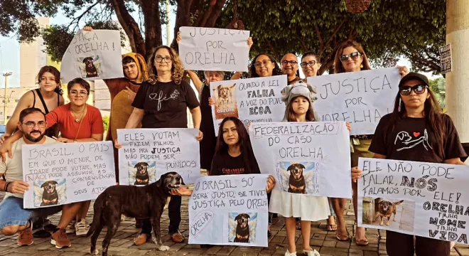 Manifestação Cão Orelha em Juazeiro do Norte