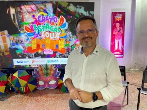 André Barreto (PT) no lançamento do Carnaval do Crato 2026.