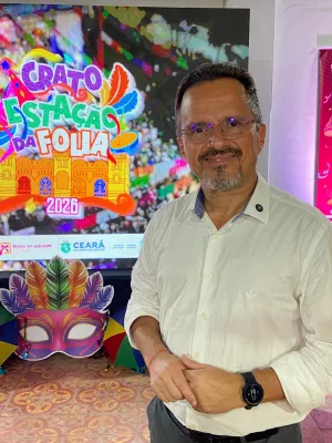 André Barreto (PT) no lançamento do Carnaval do Crato 2026.