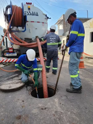 manutenção da rede de esgoto no cariri