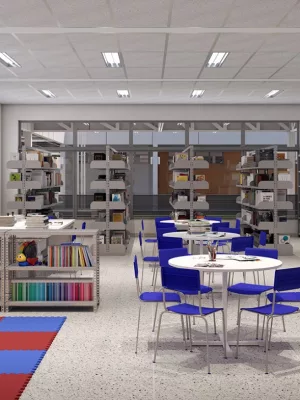 Projeto da escola de tempo integral da comunidade do Sítio Pau D'Arco, em Salitre.