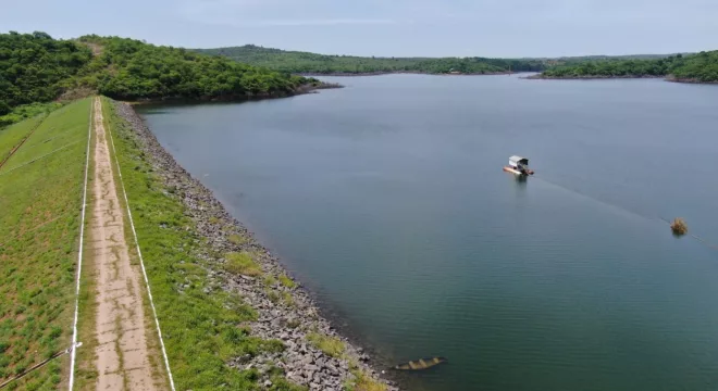 Açude Olho d’Água, em Várzea Alegre, no Cariri.