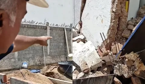 presidente da Câmara, vereador Osasco Gonçalves (PT), informou que o desabamento ocorreu no espaço onde funciona o arquivo da Casa