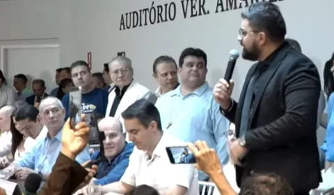 Lukão discursa em evento promovido por Ciro Gomes em Juazeiro do Norte | Foto: Reprodução/ YouTube