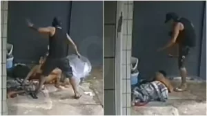 Homem em situação de rua é espancado em calçada no bairro Praia de Iracema; agressor fugiu em Fortaleza
