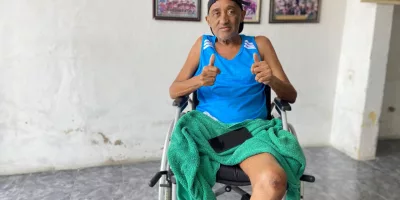 Nego Müller enfrenta dificuldades após ter as duas pernas amputadas e precisa de apoio para custear o tratamento e adquirir um colchão d’água.