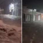 Rua do bairro Antônio Vieira tomada por água.