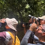 pessoas durante primeiro encontro de birdwatching, em Santana do Cariri