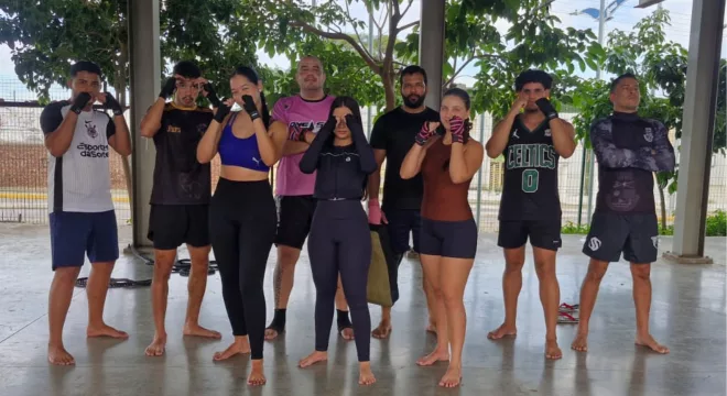 Aulão de defesa pessoal voltado para mulheres no Crato.
