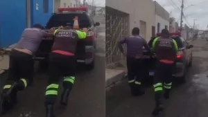 Vídeo de carro do Demutran sendo empurrado por agentes viraliza; Controladoria abre investigação