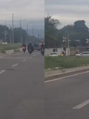 Motoristas são flagrados realizando retorno irregular em trecho do Anel Viário, em Juazeiro do Norte