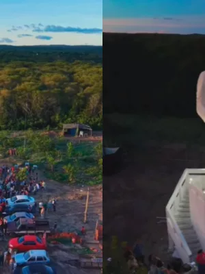 Replica da estatua de padre cícero, erguida por fiéis em mauriti.