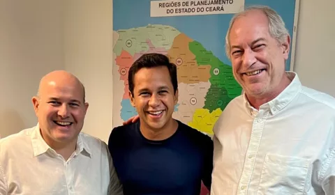 Roberto Cláudio, Felipe Vasques e Ciro Gomes.