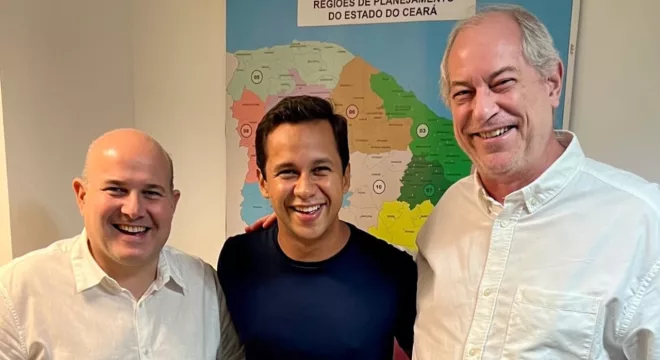 Roberto Cláudio, Felipe Vasques e Ciro Gomes.