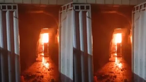 Incêndio próximo ao Mercado do Pirajá, em Juazeiro do Norte.