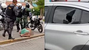Homem é baleado após atacar policial e danificar carros em Sobral.