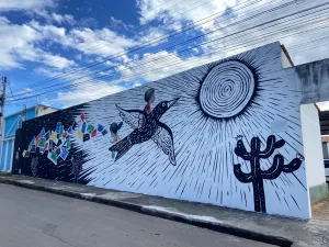 Intercâmbio cultural entre Brasil e França leva xilogravura a espaços urbanos de Juazeiro do Norte