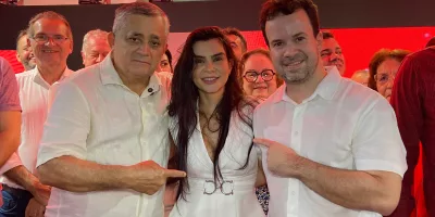 José Guimarães, Catiane Landim e Guilherme Saraiva, da esquerda para a direta.