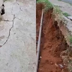 calçada do Parque Ecológico das Timbaúbas, localizado na Avenida Antônio Pereira da Silva, em Juazeiro do Norte, ficou comprometido
