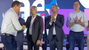 Glêdson e Elmano participam da inauguração de call center em Juazeiro do Norte | Foto: Guto Vital/ M1