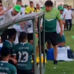 O episódio ocorreu após o time juazeirense sair atrás do placar na partida contra a seleção amadora de Brejo Santo | Foto: Reprodução