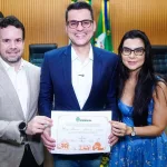 Prefeito Guilherme Saraiva, Yury do Paredão e a primeira-dama Catiane Landim