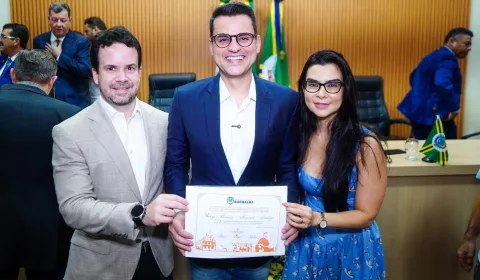 Prefeito Guilherme Saraiva, Yury do Paredão e a primeira-dama Catiane Landim
