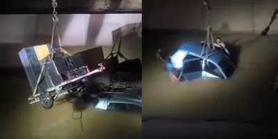 RETIRADA DO CARRO NO CANAL EM CRATO