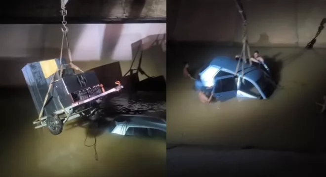 RETIRADA DO CARRO NO CANAL EM CRATO