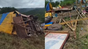 Acidente com caminhão de circo, em Caririaçu.