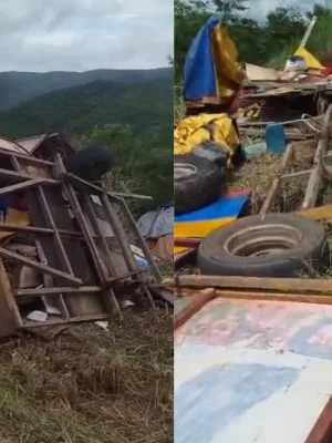 Acidente com caminhão de circo, em Caririaçu.