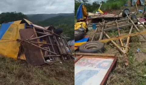 Acidente com caminhão de circo, em Caririaçu.