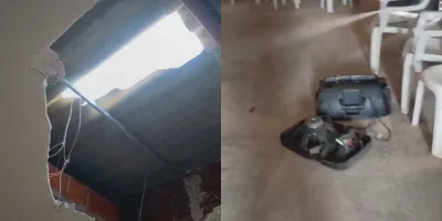 Itens vandalizados, na Capela de Nossa Senhora de Fátima, no Conjunto Oásis, em Juazeiro do Norte.