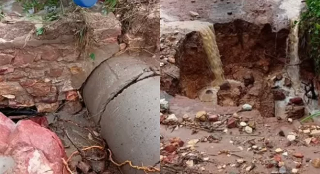 vias dafinicadas pelas chuvas em santana do cariri