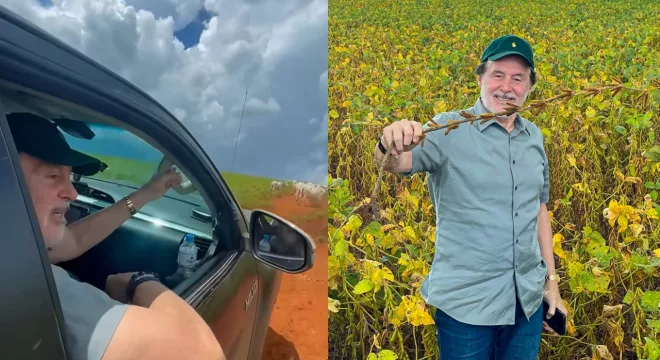 Eunício passou o feriado da Semana Santa na fazenda Santa Mônica, localizada entre os municípios de Corumbá de Goiás (GO) e Alexânia (GO).